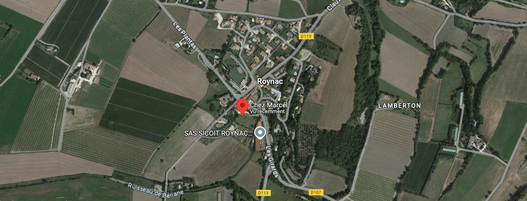 Plan maps du gîte Chez Marcel à Roynac